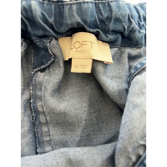 Ann Taylor LOFT Women denim Sleeveless Blouse size XL - Picture 6 of 6